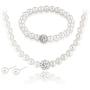 Danbihuabi Silver Plated Jewelry Sets White Faux Pearl, No Color, Size No Size