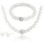 Danbihuabi Silver Plated Jewelry Sets White Faux Pearl, No Color, Size No Size Danbihuabi Silver Plated Jewelry Sets White Faux Pearl, No Color, Size No Size