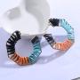 Rattan Dangle Drop Earrings for Women Handmade Girls Boho Woven Wicker Braid Drop Dangle Earring Fashion Jewelry Lightweight Statement Earrings