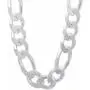 14.7mm Solid .925 Sterling Silver Flat Figaro Chain Necklace 14.7mm Solid .925 Sterling Silver Flat Figaro Chain Necklace