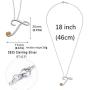 Aniu Sterling Silver Necklace T Letters for Girls/Women, Alphabet Personalized Charm Pendant with 18inch O-Ring Chain