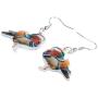 NEWEI Acrylic Sweet Mandarin Duck Bird Earrings Dangle Drop For Women Girl Animal Pet Jewelry Gift Charm