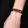 StarLight Mens Woven Leather Cuff Bracelet Fashion Stainless Steel Magnetic Buckle Wristband Punk Personality Bracelet