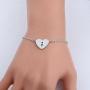 KUIYAI Silver Heart Hollow Out Charm Survivor Semicolon Suicide Awareness Bracelet (Silver)