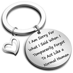 Apology Gift Sorry Jewelry Im Sorry for What I Said Keychain Gift for Apologizing Sorry Gift(Sorry What i Said KR)