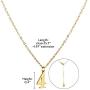 Baffaricco Number Initial Necklace for Women Girls Stainless Steel 0-9 Charm Pendent Necklace with Chain Gold Plated Lucky Necklace