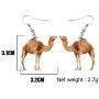 WEVENI Acrylic Desert Camel Llama Earrings Dangle Drop Jewelry For Women Girls Ladies Unique Gift