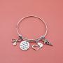 Nurse Bracelet Nursing Stethoscope Jewelry Nurse Gifts for Nurse RN Cute Enough to Stop Your Heart Skilled Enough to Restart It(Cute Enough BR)