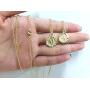 Gold Hexagon Initial Necklace for Girl,Letter A-Z Personlized Name Jewelry Engraved Alphabet Necklace for Teen Girls