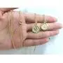 Gold Hexagon Initial Necklace for Girl,Letter A-Z Personlized Name Jewelry Engraved Alphabet Necklace for Teen Girls