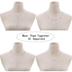 16 Pieces Layered Choker Necklace Adjustable Pendant Necklace Moon Sequins Choker Multilayer Chain Necklace Set for Women Girls