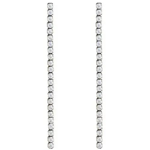 SELOVO Statement Dangle Chain Line Earrings Clear Cubic Zirconia Bridal Jewelry SELOVO Statement Dangle Chain Line Earrings Clear Cubic Zirconia Bridal Jewelry