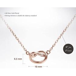 PAVOI 14K Gold Plated Infinity Necklace | Bridesmaids Gifts | Gold Necklaces for Women