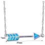 DMOMSA Sapphire Retro Alloy Bow and Arrow Pendant Necklace Jewelry Gifts, Suitable for Women’s Gifts for Birthday Party Anniversary Valentine’s Day