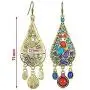 Ethnic Retro Bohemian Droplets Color Dress Mexico Gypsy Dangle Earrings Ethnic Retro Bohemian Droplets Color Dress Mexico Gypsy Dangle Earrings