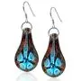 Handmade Murano Inspired Light Blue Flower Teardrop Glass Earrings by BESHEEK │Handcrafted Blown Hypoallergenic Artisan Lampwork Italian Style Jewelry Handmade Murano Inspired Light Blue Flower Teardrop Glass Earrings by BESHEEK │Handcrafted Blown Hypoallergenic Artisan Lampwork Italian Style Jewelry