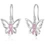 Sterling Silver Dragonfly/Butterfly/Maple Leaf Dangle Earrings for Women Girl Teen Dragonfly Pendant Drop Earrings