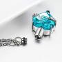 XIUDA Birthstone Crystal Urn Necklace Heart Memorial Keepsake Pendant Ash Holder Cremation Jewelry for Ashes
