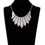 HSWE Glitter Collar Necklace for Women Statement Bib Necklace Geometric Chevron Choker Necklace for Wedding Party