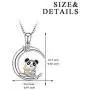 YFN Panda Necklace 925 Sterling Silver Panda Necklace Panda Bamboo Pendant Jewelry for Women Gift