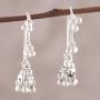 NOVICA .925 Sterling Silver Jhumki Style Jingle Bell Dangle Earrings, Music