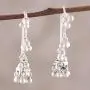 NOVICA .925 Sterling Silver Jhumki Style Jingle Bell Dangle Earrings, Music NOVICA .925 Sterling Silver Jhumki Style Jingle Bell Dangle Earrings, Music