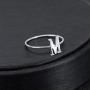 AoedeJ 925 Sterling Silver Stackable Initial Letter Rings Capital Letter Ring Charm Initial Band for Women