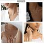 Florideco 3 Pcs Gold Plated Figaro Chain Necklace Stainless Steel Paperclip Link Chain Necklace for Women Men Dainty Flat Herringbone Chain 4mm Wide 16-24 Inch