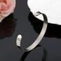 CJ&M Stainless Steel Side by Side Or Miles Apart Best Friends Bracelets Cuff Bangle - Long Distance Friendship Gifts,Sister Gift Jewelry