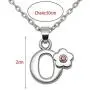 Ztuo Womens Girls Initial Script Name Pink Zircon Flower Necklace 26 Letters Alphabet A-Z Platinum Plated Ztuo Womens Girls Initial Script Name Pink Zircon Flower Necklace 26 Letters Alphabet A-Z Platinum Plated