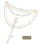 Suyi Stylish Layered Sequins Choker Necklace with Thin Long Chain Pendant for Women Lady Girl