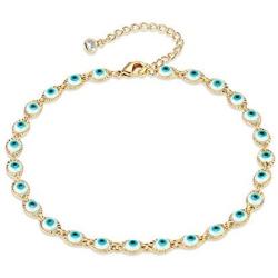 Fettero Chain Anklet Gold Satellite Bead 18K Gold Plated Boho Beach Simple Minimalist Foot Jewelry