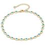 Fettero Chain Anklet Gold Satellite Bead 18K Gold Plated Boho Beach Simple Minimalist Foot Jewelry