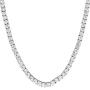 Bling Bling NY Unisex 4mm Real Solid 925 Sterling Silver Tennis Chain CZ One Row Choker Necklace 16-30'' Bracelet 6.5-9 Anti-Tarnish