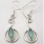 SilverStarJewel 925 Solid Sterling Silver Aqua Blue Chalcedony Earrings 4.1 cm 3.2 Grams SilverStarJewel 925 Solid Sterling Silver Aqua Blue Chalcedony Earrings 4.1 cm 3.2 Grams