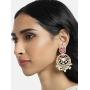 Aheli Fancy Bollywood Party Festive Wear Simulated Stone Studded Enamel Chandbali Drop Dangle Earrings Indian Wedding Fashion Jewelry for Women Girls