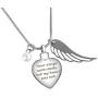 Personalized Customizable Urn Necklace for Ashes Stainless Steel Cremation Jewelry With Heart Angel Wing Memorial Pendant