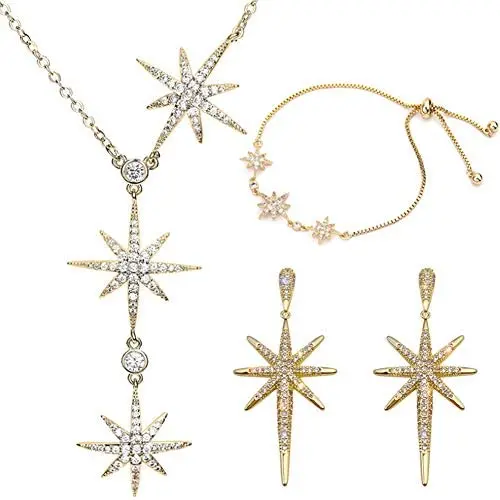 ALAIX Womens Necklace Sets Silver Gold Chain Necklaces with Long Shiny Bling Sparkle Pendant Adjuatable Sweater Necklace for Women and Girls ALAIX Womens Necklace Sets Silver Gold Chain Necklaces with Long Shiny Bling Sparkle Pendant Adjuatable Sweater Necklace for Women and Girls