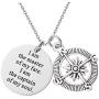 LParkin I Am The Master of My Fate I Am The Captain of My Soul Compass Necklace Jewelry Invictus Inspirational Quote Graduation Gift
