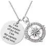LParkin I Am The Master of My Fate I Am The Captain of My Soul Compass Necklace Jewelry Invictus Inspirational Quote Graduation Gift