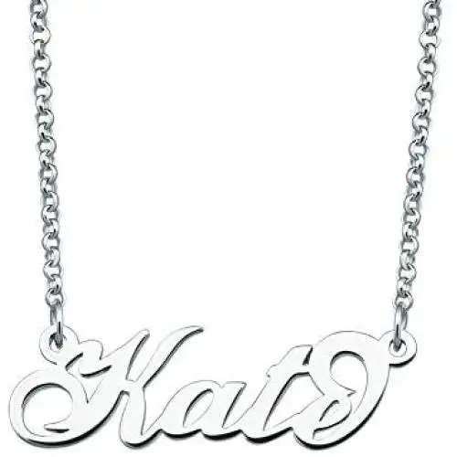 Jesse Ortega Name Necklace Sterling Silver Personalized Semi-Customized Nameplate Necklace Jesse Ortega Name Necklace Sterling Silver Personalized Semi-Customized Nameplate Necklace