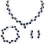 EVER FAITH Silver-Tone Zircon Wedding S-Shaped Necklace Earrings Bracelet Set