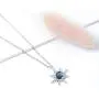 Starburst Star Pendant Necklace - Blue Topaz Sapphire Opal Necklaces for Women Wife - Celestial North Star Pendant Necklace for Valentines Day/Mothers Day/Anniversary/Wedding/Special Occasions