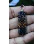 Crystal Chakra Gemstone Orgonite Necklace Pendant | EMF Protection | Energy Generator | Spiritual Healing (Black Tourmaline)