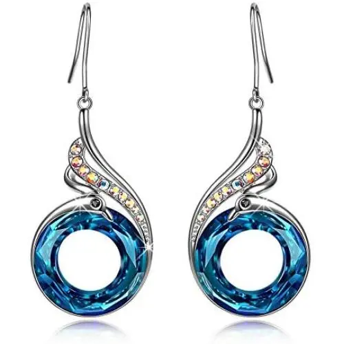 Kate Lynn Mothers Day Gifts for Women, Earrings for Women Nirvana of Phoenix Dangle Made with Crystals from Austria, Birthday Gift with Jewelry Box 1.1'' 0.6'', Symbol of Luck and Renewal Kate Lynn Mothers Day Gifts for Women, Earrings for Women Nirvana of Phoenix Dangle Made with Crystals from Austria, Birthday Gift with Jewelry Box 1.1'' 0.6'', Symbol of Luck and Renewal