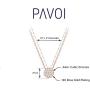 PAVOI 14K Gold Plated Sterling Silver Dot Pendant | Layered Necklaces | Gold Necklaces for Women | 18'' Length with a 2'' Extension