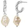 Baroque Pearl Earrings [.925 Sterling Silver] - Vintage/Art Deco/Gala/Evening Wear/Elegant/Ballroom/Bridal