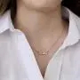 MONOOC Custom Name Necklace Personalized, 14K Gold Plated Personalized Name Necklace Gold Rose Gold Silver Color Stainless Steel Name Plate Necklace for Women Girls Men, Customized Name Word Necklace