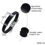 XUANPAI Personalized Custom Medical Alert Emergency Braided Leather Wristband ICE ID Bracelet for Men Boys