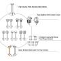 ZS 5 Pairs Ball Stud Earrings Stainless Steel 18G Barbell Gartilage Earrings Helix Earrings 4mm CZ Ear Piercing Set